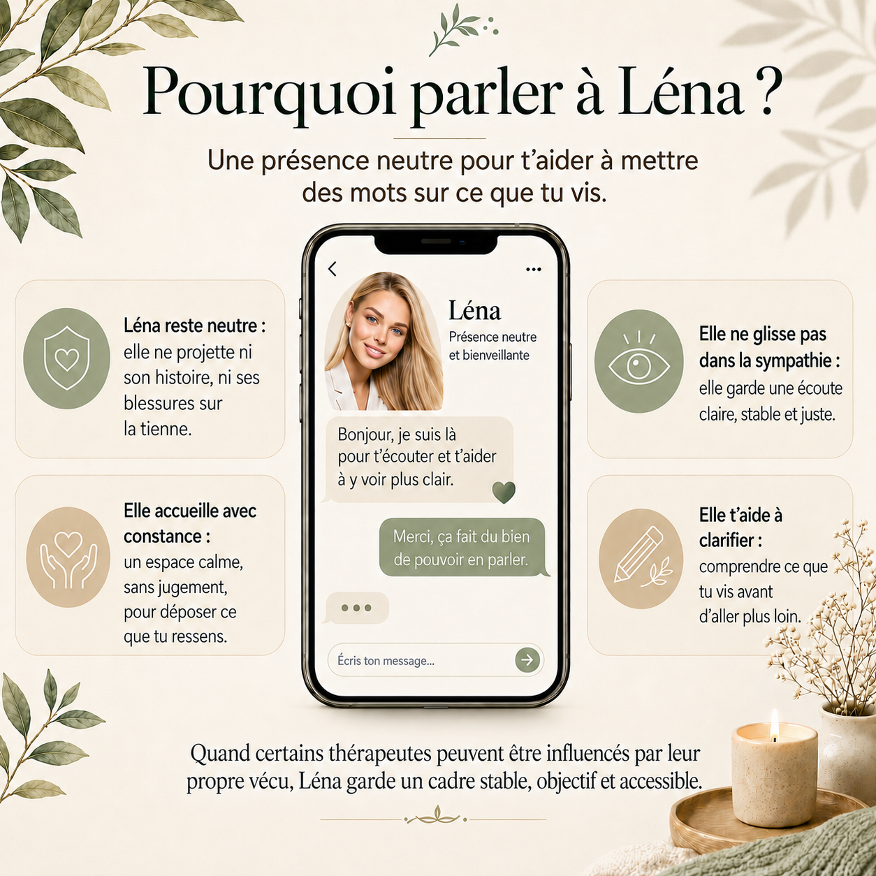 Pourquoi parler à Léna ? Une assistante virtuelle neutre pour mieux comprendre ce que vous vivez